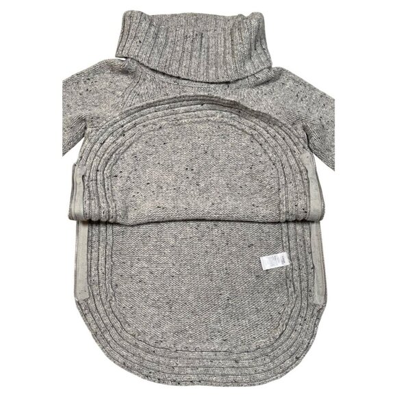 Cynthia Rowley Gray Wool Blend Chunky Cowl Neck Sweater SIZE-LARGE - Picture 5 of 7